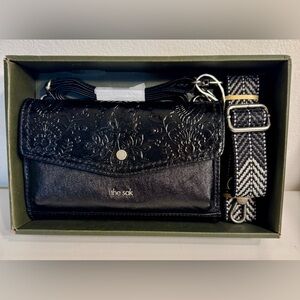 The Sak Black Embossed Women's Crossbody Bag